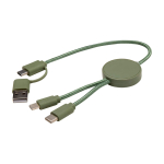 Fast charging cable with recycled plastic and 5-in-1 sync