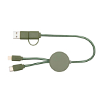 Fast charging cable with recycled plastic and 5-in-1 sync