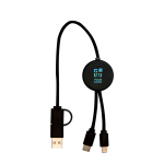 Fast charging cable with recycled plastic and 5-in-1 sync