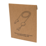 Recycled plastic data sync cable, 27W, 5-in-1 black colour