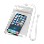 Large waterproof plastic phone pouch with cord transparent colour