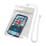 Large waterproof plastic phone pouch with cord transparent colour