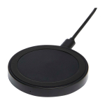 Wireless charging base with 2-in-1 cable, recycled plastic, 15W black colour