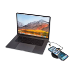 Wireless charging base with 2-in-1 cable, recycled plastic, 15W black colour