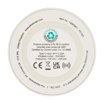 Wireless charging base with 2-in-1 cable, recycled plastic, 15W white colour