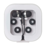 Comfortable Type-C earphones with recycled plastic case black colour