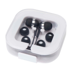 Comfortable Type-C earphones with recycled plastic case black colour