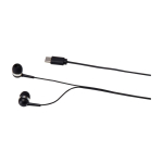 Comfortable Type-C earphones with recycled plastic case black colour