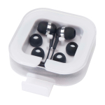 Comfortable Type-C earphones with recycled plastic case black colour