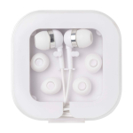 Comfortable Type-C earphones with recycled plastic case white colour