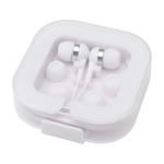 Comfortable Type-C earphones with recycled plastic case white colour