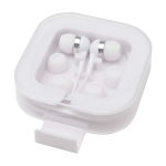 Comfortable Type-C earphones with recycled plastic case white colour