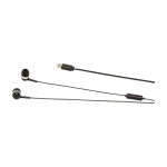 Type-C wired earphones with high-quality sound and microphone black colour