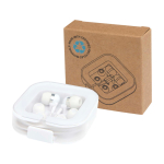 Type-C wired earphones with high-quality sound and microphone white colour