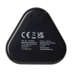 Simple earphones with audio jack and triangular case black colour