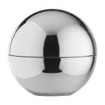 Vanilla lip balm with glossy outer case, SPF 15 silver colour