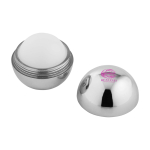 Vanilla lip balm with glossy outer case, SPF 15 silver colour