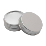 Lip balm with aluminium case and SPF 15 protection white colour