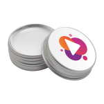 Lip balm with aluminium case and SPF 15 protection white colour