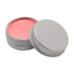 Lip balm with aluminium case and SPF 15 protection pink colour