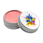 Lip balm with aluminium case and SPF 15 protection pink colour