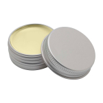 Lip balm with aluminium case and SPF 15 protection beige colour