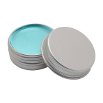 Lip balm with aluminium case and SPF 15 protection light blue colour