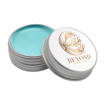Lip balm with aluminium case and SPF 15 protection light blue colour