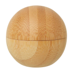 Vanilla-scented lip balm with bamboo case, SPF 15 wood colour