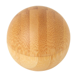 Vanilla-scented lip balm with bamboo case, SPF 15 wood colour