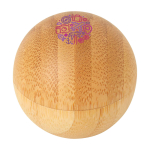 Vanilla-scented lip balm with bamboo case, SPF 15 wood colour