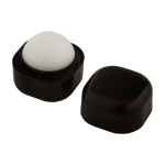 Vanilla lip balm with square plastic case, SPF 15 black colour