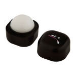 Vanilla lip balm with square plastic case, SPF 15 black colour