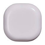Vanilla lip balm with square plastic case, SPF 15 white colour