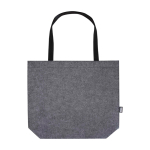High-quality recycled felt shopping bag, 20L dark grey colour