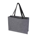 High-quality recycled felt shopping bag, 20L dark grey colour