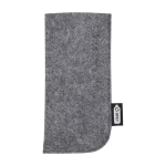 High-quality soft recycled felt glasses case dark grey colour