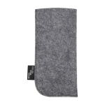 High-quality soft recycled felt glasses case dark grey colour