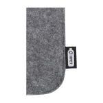 High-quality soft recycled felt glasses case dark grey colour