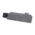 High-quality soft recycled felt glasses case dark grey colour