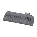 High-quality soft recycled felt glasses case dark grey colour
