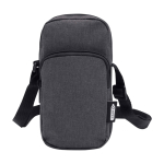 Recycled polyester phone case with adjustable straps dark grey colour