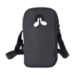 Recycled polyester phone case with adjustable straps dark grey colour