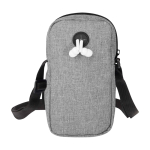 Recycled polyester phone case with adjustable straps marbled grey colour