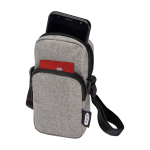 Recycled polyester phone case with adjustable straps marbled grey colour