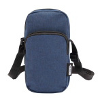 Recycled polyester phone case with adjustable straps navy-blue colour