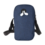 Recycled polyester phone case with adjustable straps navy-blue colour