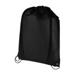 Durable, tear-resistant non-woven drawstring backpack, 5L black colour