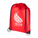 Durable, tear-resistant non-woven drawstring backpack, 5L red colour