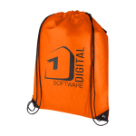 Durable, tear-resistant non-woven drawstring backpack, 5L orange colour